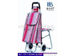 便携出行新选择 供应海波XDZ02-2F(02)可折叠带座椅购物车